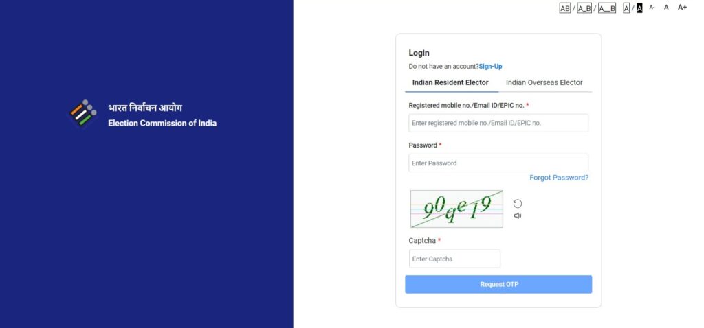 Procedure To Apply Online For Voter ID Card
login  register